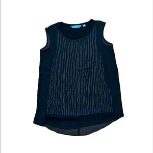 Simply Vera Vera Wang women’s sleeveless black sequined tank size XS
